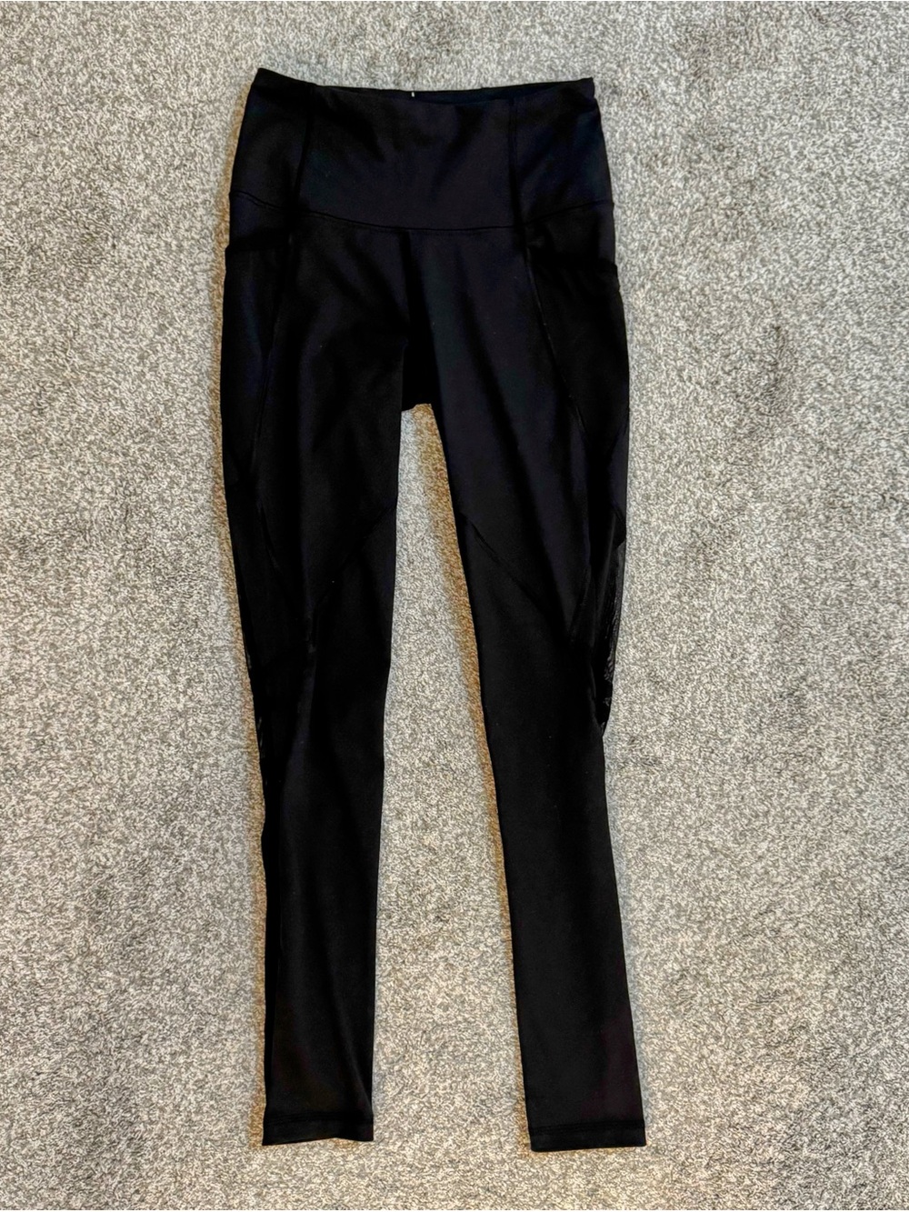 Victoria's Secret Sport Knockout Tight Size S Black Lattice Sheer Leggings